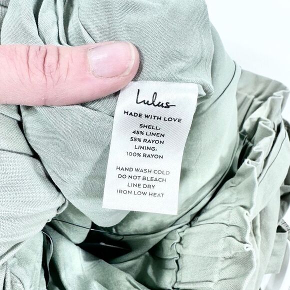 Lulus grey high waisted paper bag shorts L - Picture 6 of 10